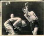1940-43 Joe Louis Henry Armstrong Johnny Paycheck Sammy Angott TSN Collection Archives Original Photos (Sporting News Collection Hologram/MEARS LOA) - Lot of 2