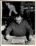 1953 Leon Greenberg Warren Spahns Boston Restaurant "TSN Collection Archives" Original 7" x 9" Photo (Sporting News Collection Hologram/MEARS LOA)