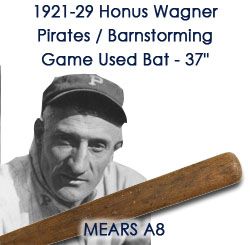 1921-29 Honus Wagner Pittsburgh Pirate Star Barnstorming / Semi Pro H&B Louisville Slugger Professional Model Game Used Bat (MEARS A8) – Whopping 37” Long, Finest Example Known, 1:1