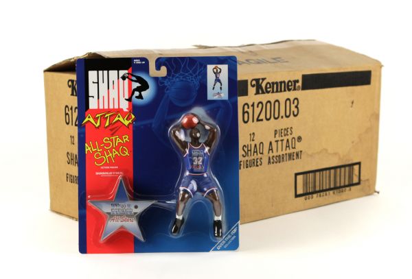 1993 Shaquille ONeal Orlando Magic Los Angeles Lakers Shaq Attaq Case of 12 Figures