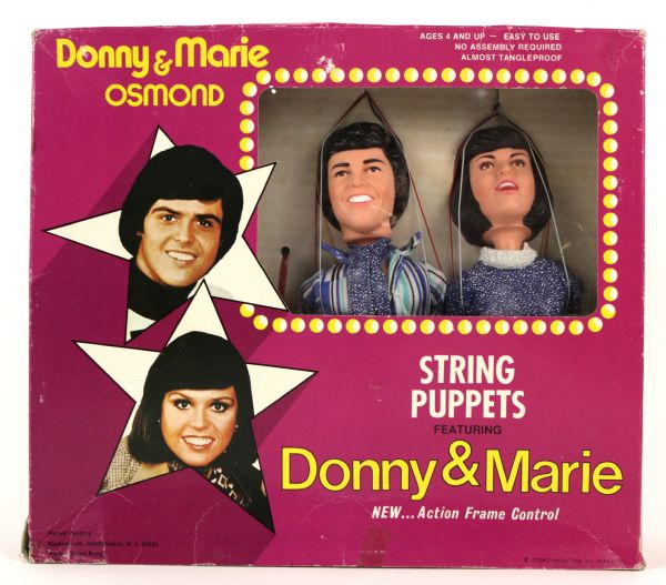 1977 Donny & Marie Osmond String Puppet Set MIB 