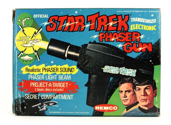 1975 Star Trek Remco Phaser Gun In Original Box 