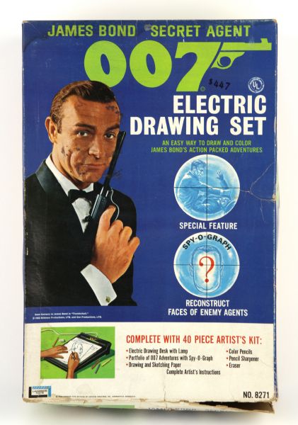 1966 James Bond Secret Agent 007 Electric Drawing Set 