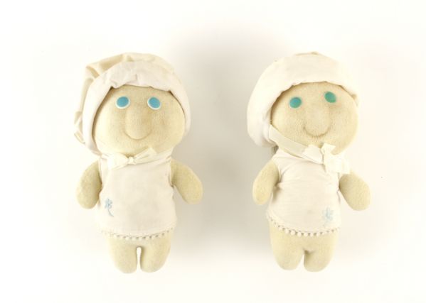 1972 Pillsbury Doughboy 8" Soft Poppie w/Apron (Lot of 2) 