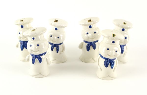 1972 Pillsbury Doughboy 3 1/2" Salt & Pepper Shaker (Three Sets) 