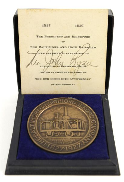 1927 Baltimore & Ohio Railroad 2 3/4" 100 Years Medallion
