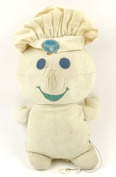 1969 Pillsbury Doughboy 16" Soft Mattell Toy w/Pull String 