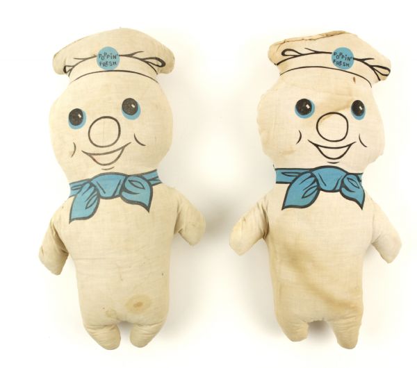 1970s Early 13" Soft Poppin Fresh Teddy Bear Figure (Lot of 3) 