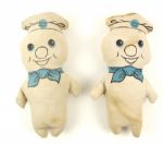 1970s Early 13" Soft Poppin Fresh Teddy Bear Figure (Lot of 3) 