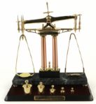  1905 Circa Westinghouse 12 Desk Fan & 1990s 150th Anniversary of California Gold Rush Balance Scale 