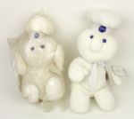 1970s-80s Pillsbury Doughboy Collection w/1980s Dakin Poppin Fresh Stuffed Puppet & 18 Star Shine Stuffed Dolls 