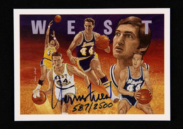 1992 Jerry West Los Angeles Lakers Signed Upper Deck Card 587/2500 - JSA 