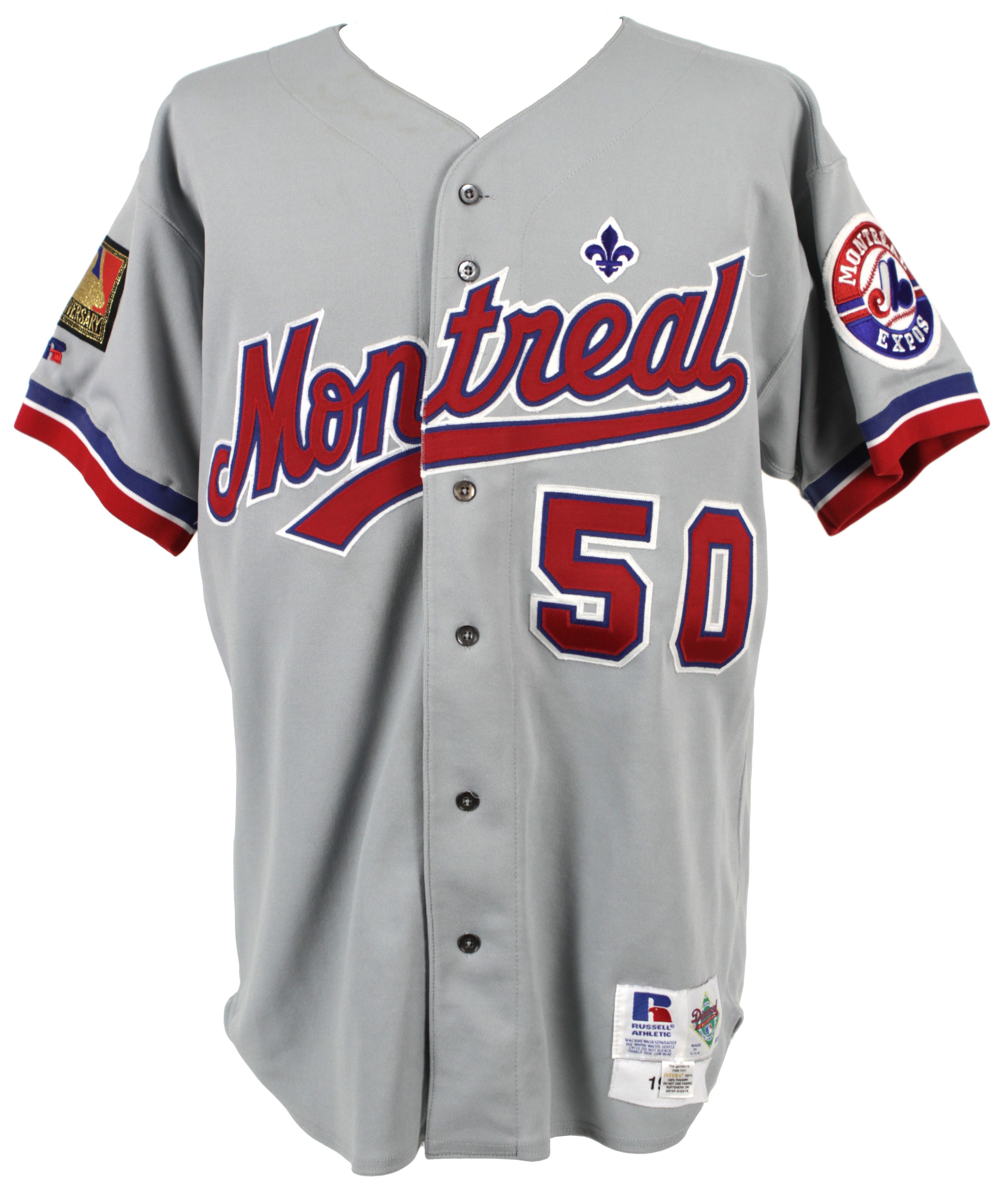 Lot Detail - 1993 Bill Risley Montreal Expos #50 Game Worn Jersey