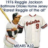 1976 Ultra Rare Reggie Jackson Baltimore Orioles Home Game Worn Jersey (MEARS A10 / JSA) Hardest Jackson Style to Obtain!