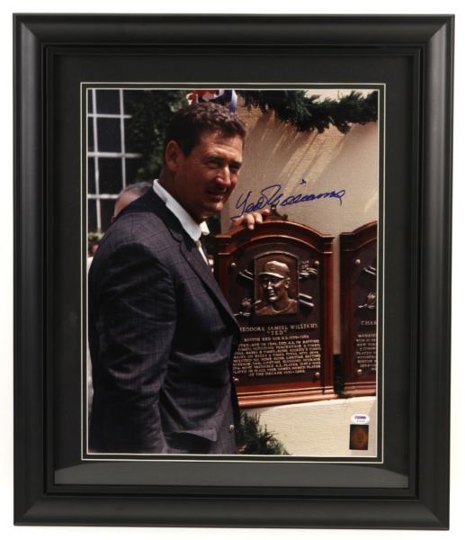 1990s Ted Williams Boston Red Sox Signed 16" x 20" Display Induction Day  - Green Diamond Hologram & PSA/DNA Full Letter