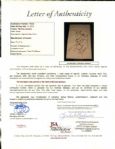 1980s Michael Jackson Signed 3 x 5 Index Card - Full JSA Letter