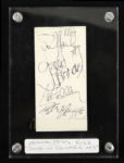 1970s KISS Signed Hotel Receipt w/Paul Stanley Gene Simmons Peter Criss & Ace Frehley - Full JSA Letter 