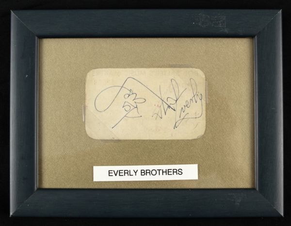1950s Everly Brothers Signed Parchment - JSA 