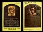1980s Jocko Conlan & Burleigh Grimes Signed Hall of Fame Postcard - JSA 