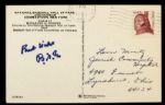 1980s Jocko Conlan & Burleigh Grimes Signed Hall of Fame Postcard - JSA 