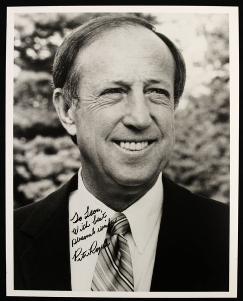 1980s Pete Rozelle NFL Patriarch Signed 8" x 10" Photo - JSA 
