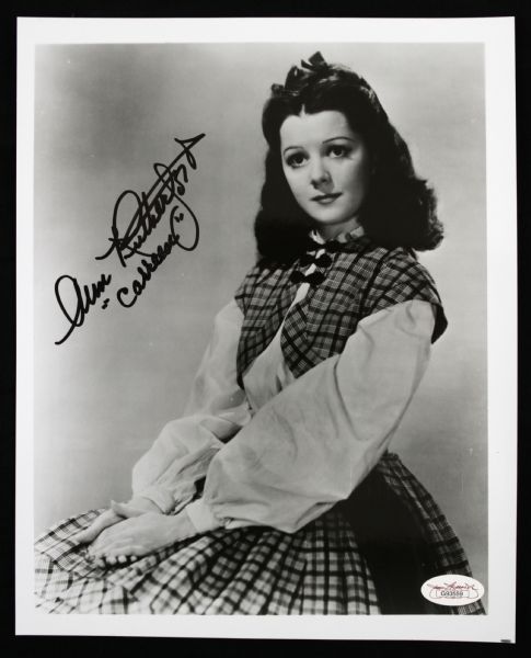 1980s-90s Ann Rutherford Signed 8" x 10" Photo - JSA Certificate & Sticker 