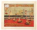 1940s Cole Brothers 29 1/2" x 23" Circus Poster on Canvas 