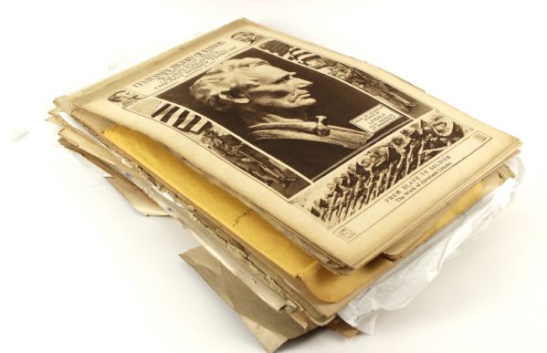 1910s-20s Postcard/Cutout  (About 150) & Newspaper (45) Collection 