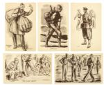 1910s Circa Collection of 34 Military Related Postcards 