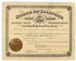 1902-52 Governor of Illinois Signed 14 x 11 Certificate - Lot of 6