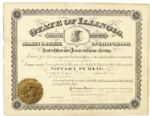 1902-52 Governor of Illinois Signed 14 x 11 Certificate - Lot of 6