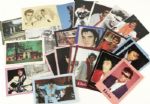 1970s-80s Collection of 80 Elvis Presley Albums  (23) 45 RPMs (22) Postcards 1978 Card Set Cards Programs and Dancing Elvis Music Box w/Albums 