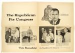1960s Donald Rumsfeld Signed Original 8" x 10"  Photo w/4 Other Original Photos (MEARS LOA)