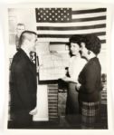 1960s Donald Rumsfeld Signed Original 8 x 10  Photo w/4 Other Original Photos (MEARS LOA)