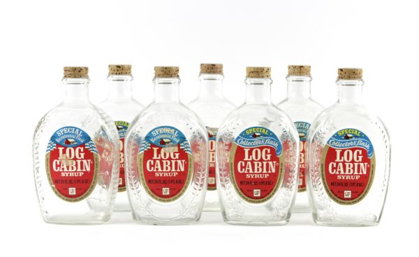 1960s-70s Log Cabin Glass Container Collection - Lot of 10