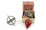 1920-30s Vintage Toy Collection w/Boats Spinners Boats (Lot of 10 Items) 