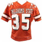 1990s Oklahoma State Game Worn Baseball Jersey (2) & Football Jersey (MEARS LOA) 
