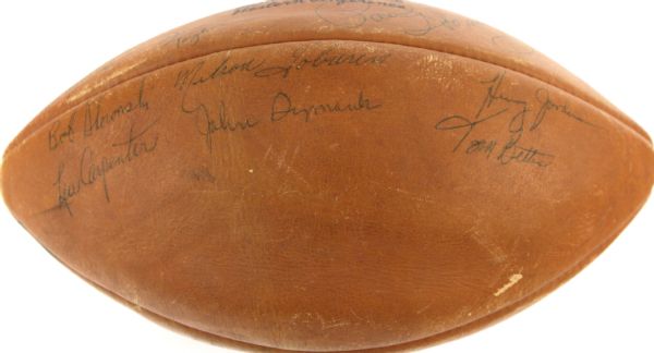 1961 Green Bay Packers Multi-Signed The Duke Football w/11 Sigs. Incl. Paul Hornung Bart Starr Henry Jordan - JSA