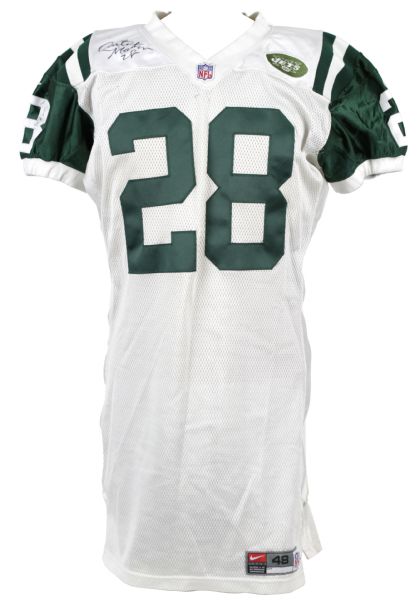2000 Curtis Martin New York Jets Game Worn Signed Jersey w/Repairs (MEARS LOA & JSA) 