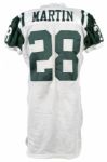 2000 Curtis Martin New York Jets Game Worn Signed Jersey w/Repairs (MEARS LOA & JSA) 