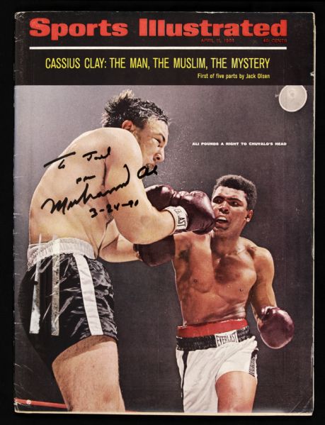 1966 Muhammad Ali Signed Sports Illustrated Magazine Autograph Dated to 1991 - JSA 