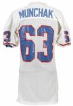 1982 Circa Mike Munchak Houston Oilers Game Worn Rookie Era Jersey w/Team Repairs Hall of Famer (MEARS A10)