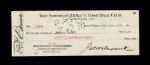 1930 Tony Lazzeri New York Yankees Signed Payroll Check Member of Murderers Row Also Signed by Jacob Ruppert & Ed Barrow- JSA 