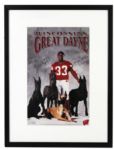 1990s Ron Dayne Wisconsin Badgers Signed 19 1/2" x 25 1/2" Framed Dsiplay 