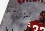 1990s Ron Dayne Wisconsin Badgers Signed 19 1/2 x 25 1/2 Framed Dsiplay 
