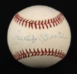 1984-94 Mickey Mantle New York Yankees Single Signed OAL (Brown) Baseball - JSA 