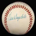 1987-89 Don Drysdale & Sandy Koufax Los Angeles Dodgers Signed Baseball - JSA 