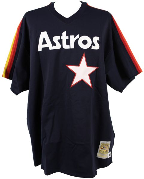 Nolan Ryan Houston Astros Signed Throwback Jersey Inscribed "H.O.F. 99"  - JSA 