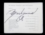 1972 Circa Muhammad Ali Signed 3 1/4 x 4 1/2 Original Photo w/Large Signature on Back - JSA