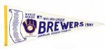 1969-82  Milwaukee Brewers Early Full Size Pennant & World Series Scroll Pennant